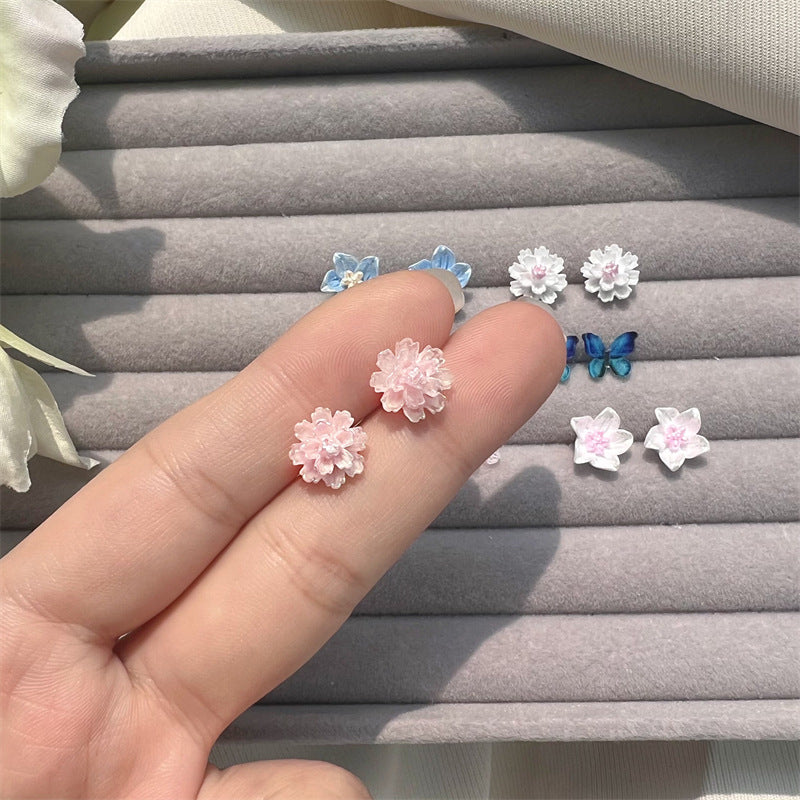 Flower Sweet Flowers Butterfly Fairy Temperamental Versatile Earrings