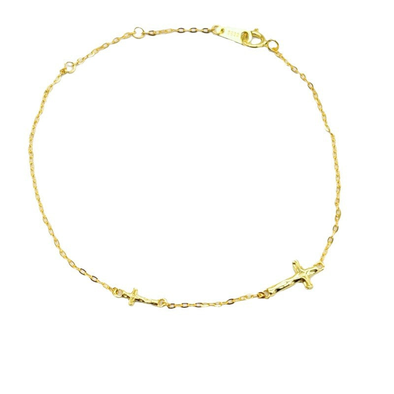 Women's Cross Gold-plated Slim Simple Design Exquisite Bracelets