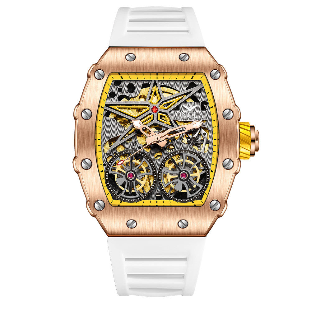 Men's Watch Rudder Flywheel Hollow Automatic Mechanical Watches