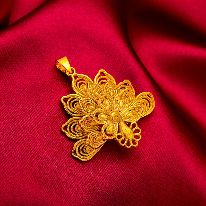 Brass Gold-plated Gourd Water Drop Abacus Pendants