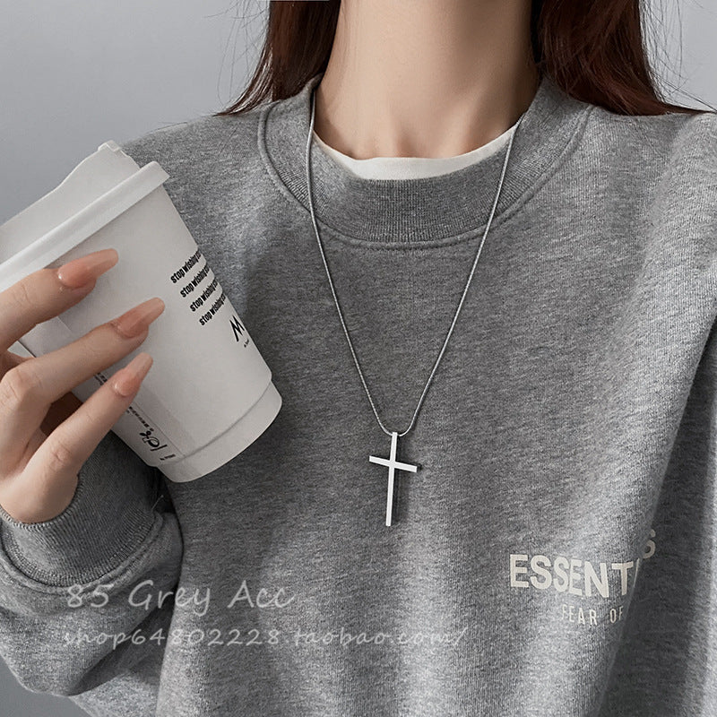 Women's & Men's Cross Choker Cold Wind Clavicle Chain Pullover Necklaces
