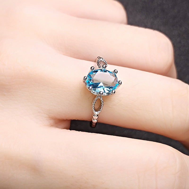 Gems White Gold Plated Purple Gemstone Rings