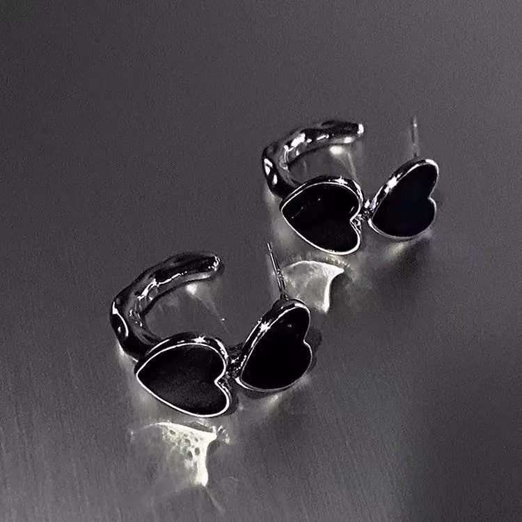 Women's Style Love Heart Set Trendy Temperament Earrings