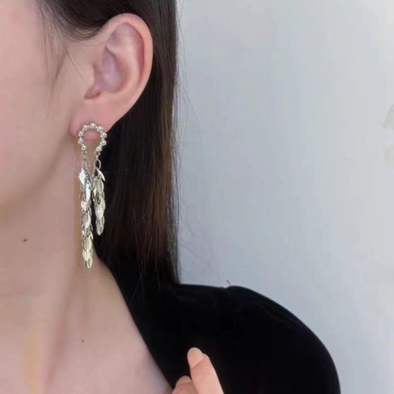 Female Retro Easy Matching Tassel Temperament Earrings