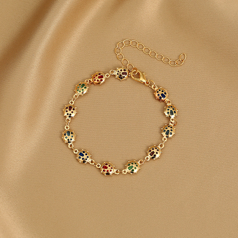 Women's Summer Candy Color Glass Drill Beaded Bracelets