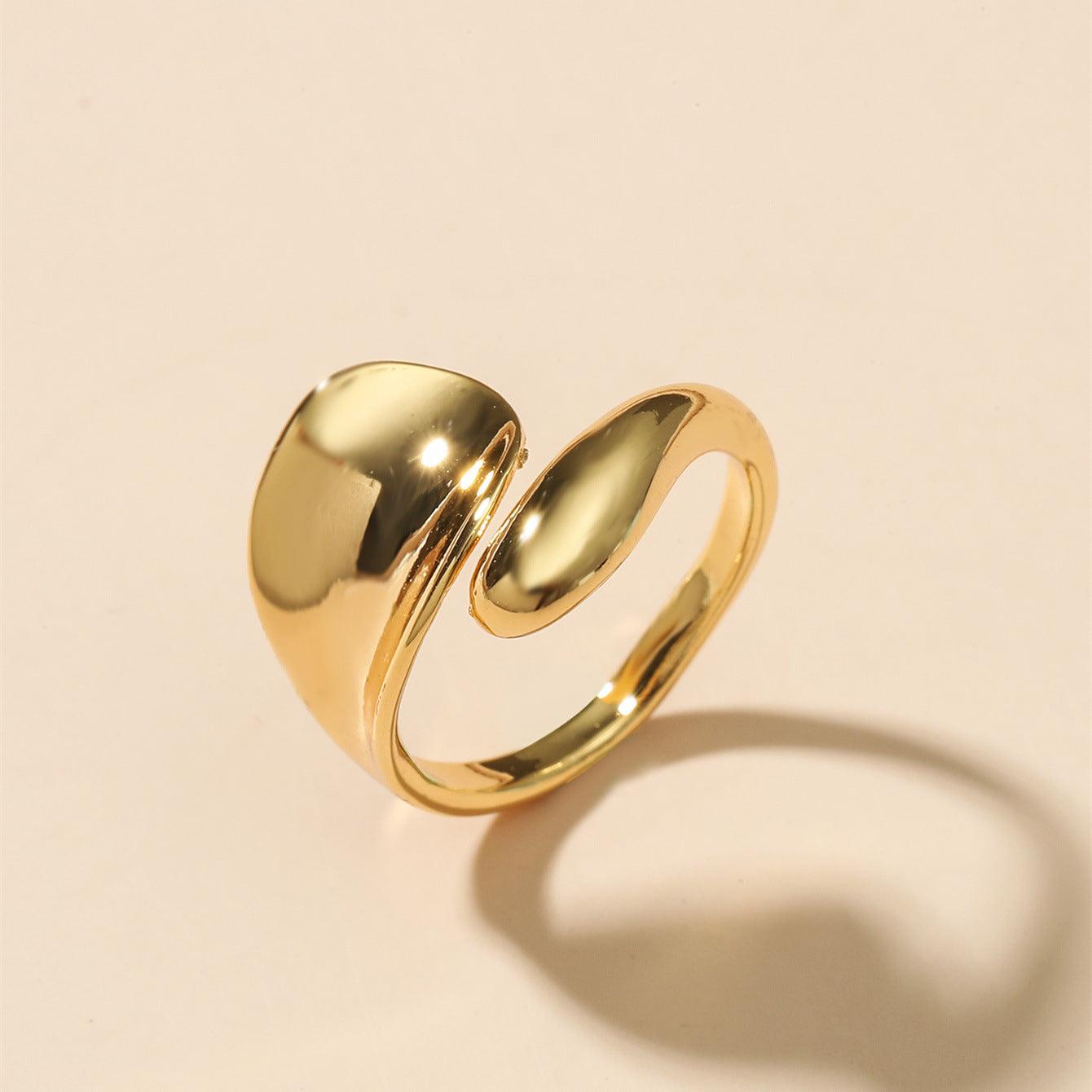 Open Hollow Zircon Butterfly Love Heart-shaped Rings