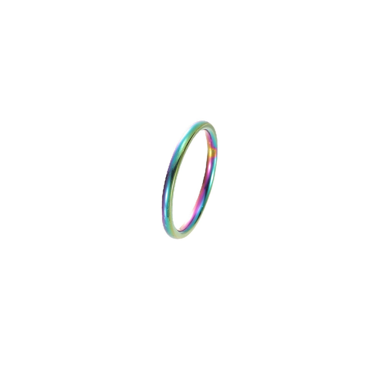 Steel Simple Very Fine Color Glossy Rings