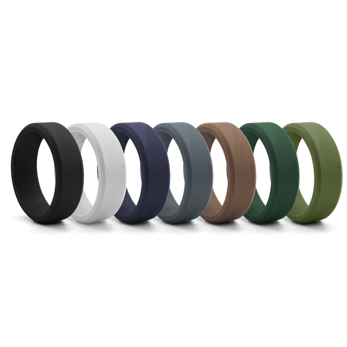 Men's Beveled Silica Gel Outdoor Sports Rings