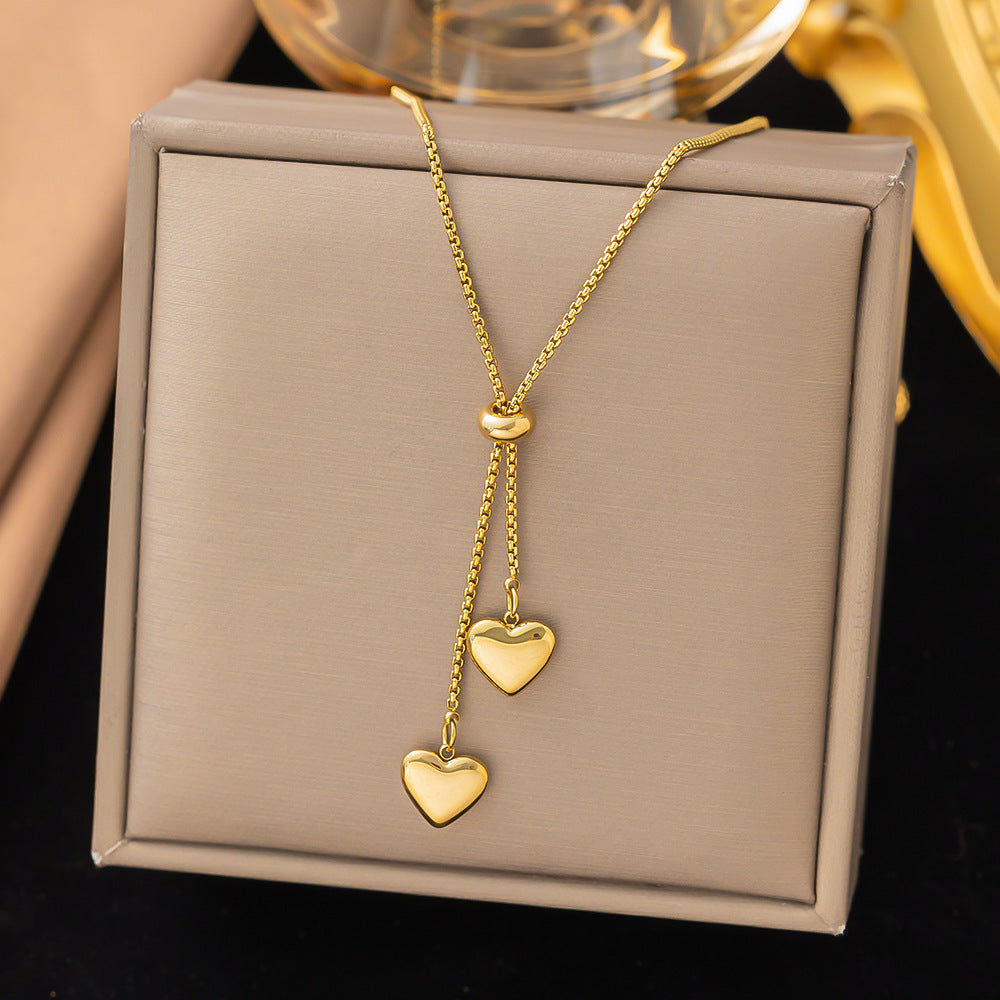 Women's Butterfly Bead Love Plane Rose Letter Square Necklaces