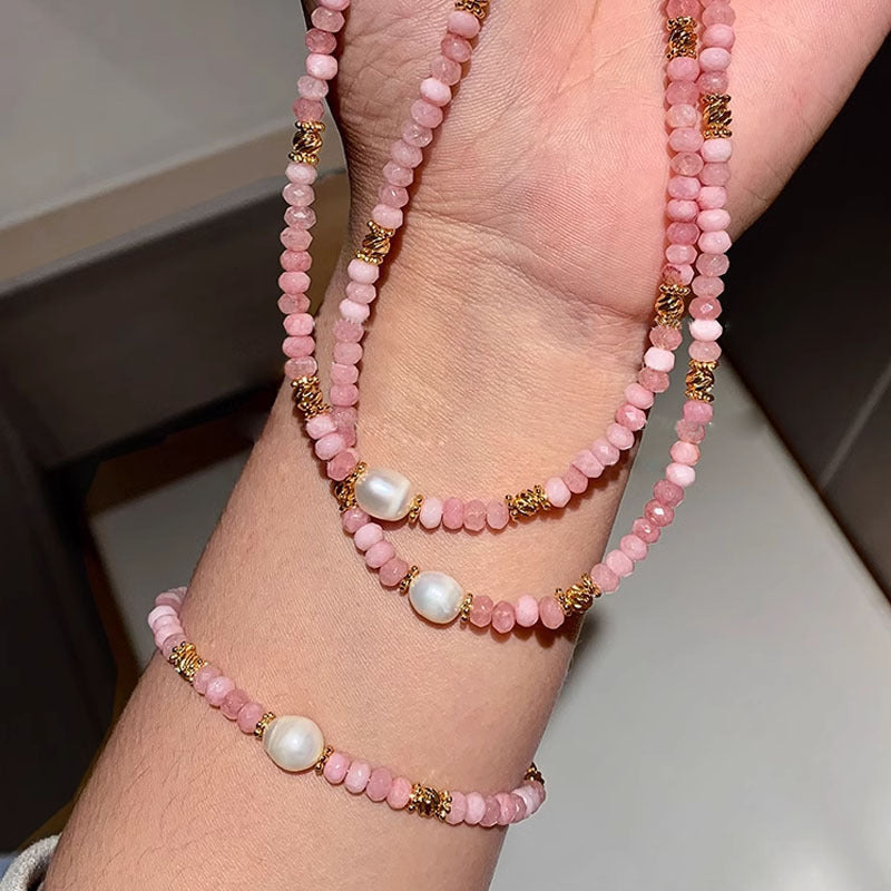 Crystal Stone Female Temperamental Minority Dopamine Necklaces