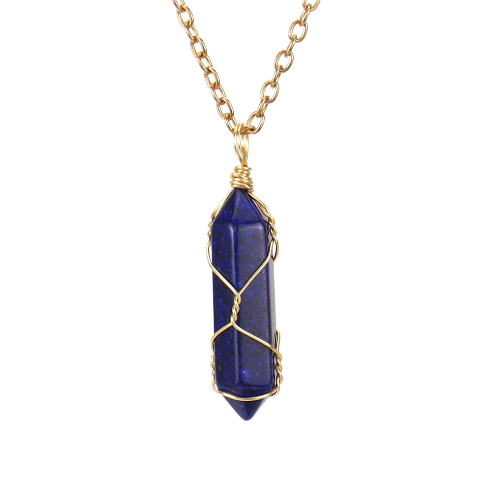 Handmade Winding Natural Stone Crystal Agate Necklaces