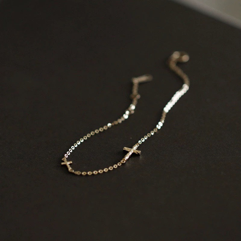 Women's Cross Gold-plated Slim Simple Design Exquisite Bracelets