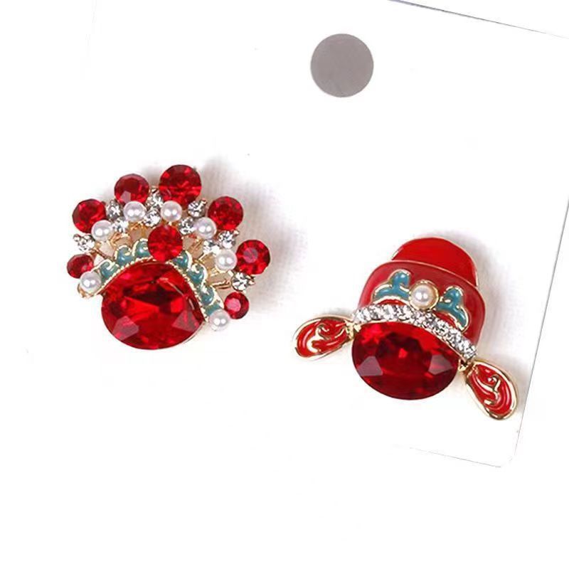 Women's Peking Opera Face Retro Ethnic Sword Horse Earrings