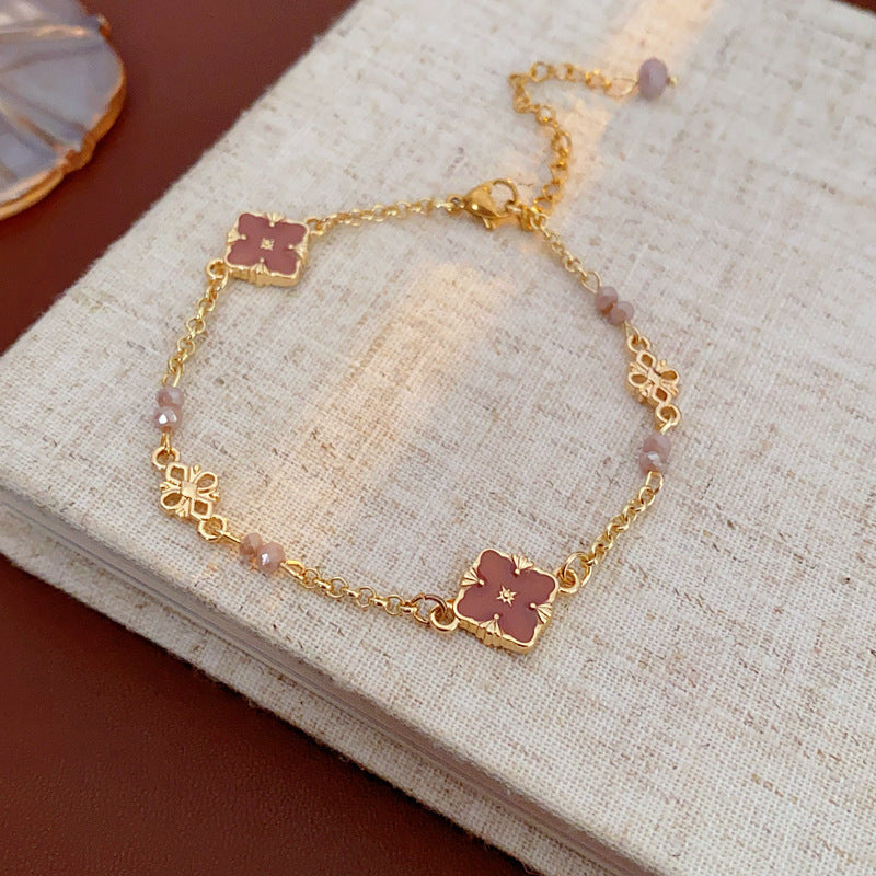 Women's High Version Lucky Four-leaf Grass Light Luxury Bracelets