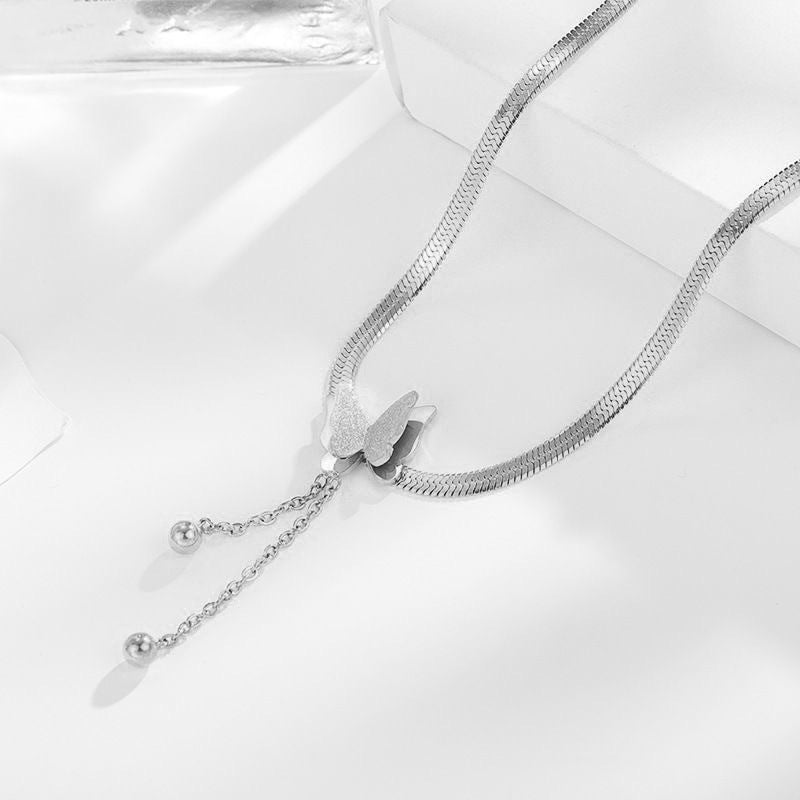 Women's Steel Simple Graceful Butterfly Fashionable High-grade Necklaces