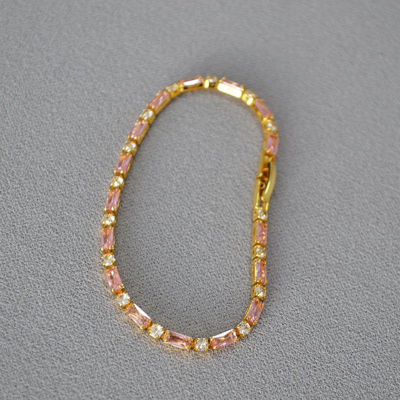 Design Contrasting Color Zircon Light Luxury Bracelets