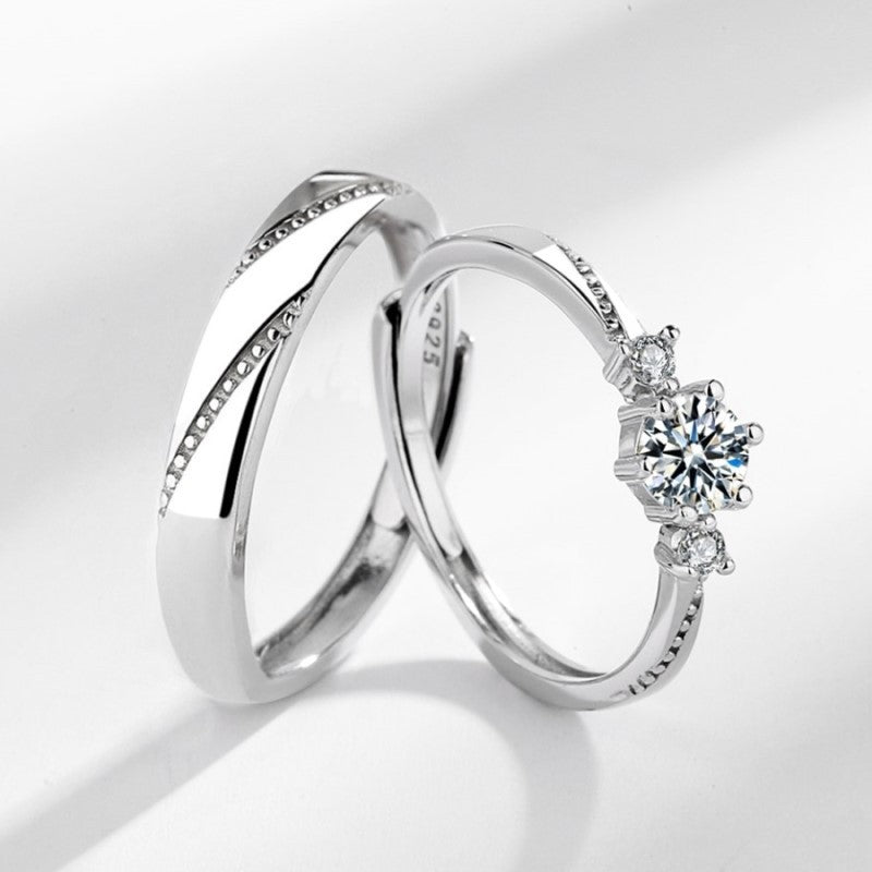 Women's & Men's Couple At First Sight Niche High Rings