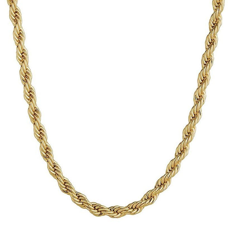 Women's Stainless Steel Gold Hip Hop Fashion Necklaces