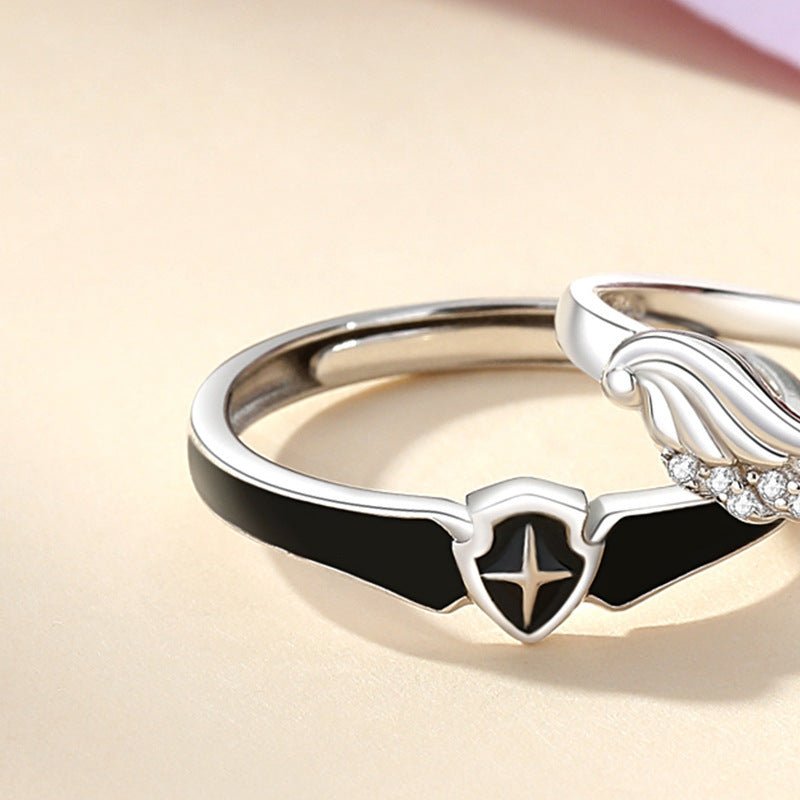 Feather Open Valentine's Day Gift Korean Epoxy Rings