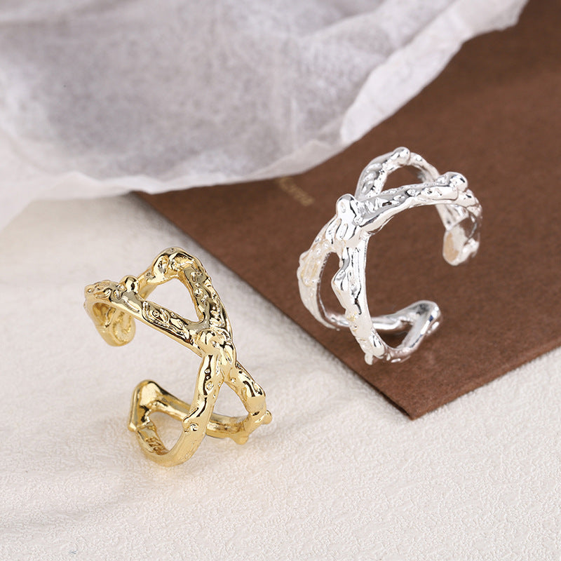 Thorns Cross Temperament Unique Design Irregular Rings