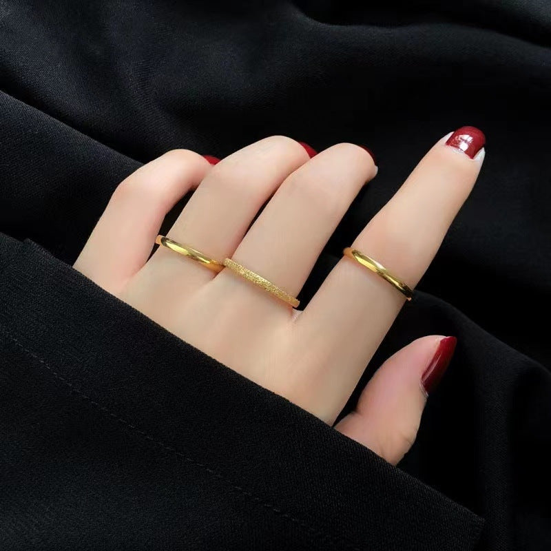 Simple Titanium Steel Female Fashion Personality Rings