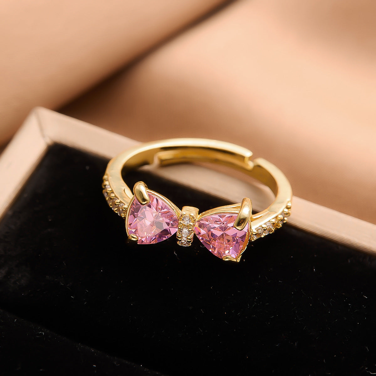 Real Gold Plated Copper Female Niche Rings