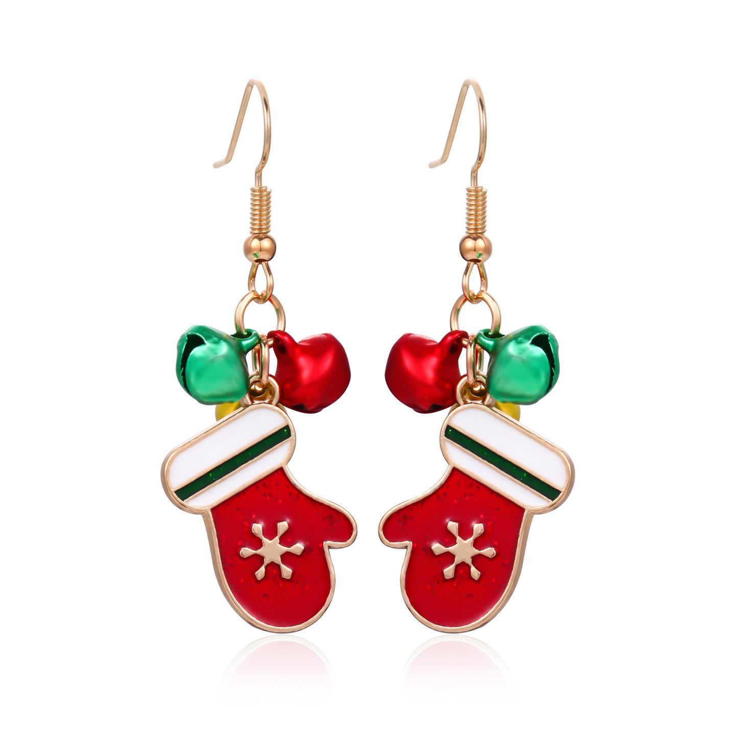 Christmas Female Creative Fashion Dripping Oil Tree Earrings