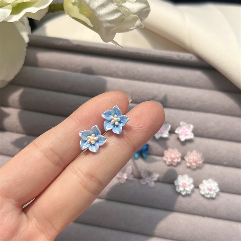 Flower Sweet Flowers Butterfly Fairy Temperamental Versatile Earrings