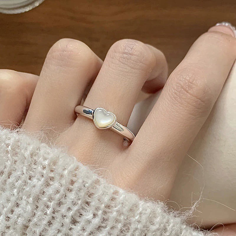 Female Cold Wind Argent Pur Niche Rings
