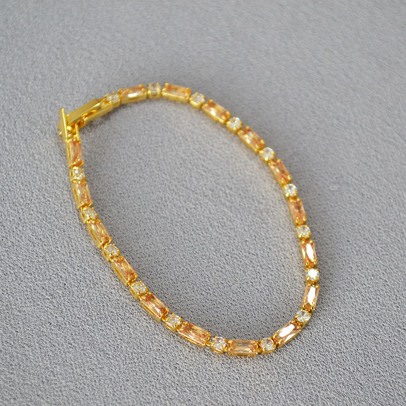Design Contrasting Color Zircon Light Luxury Bracelets