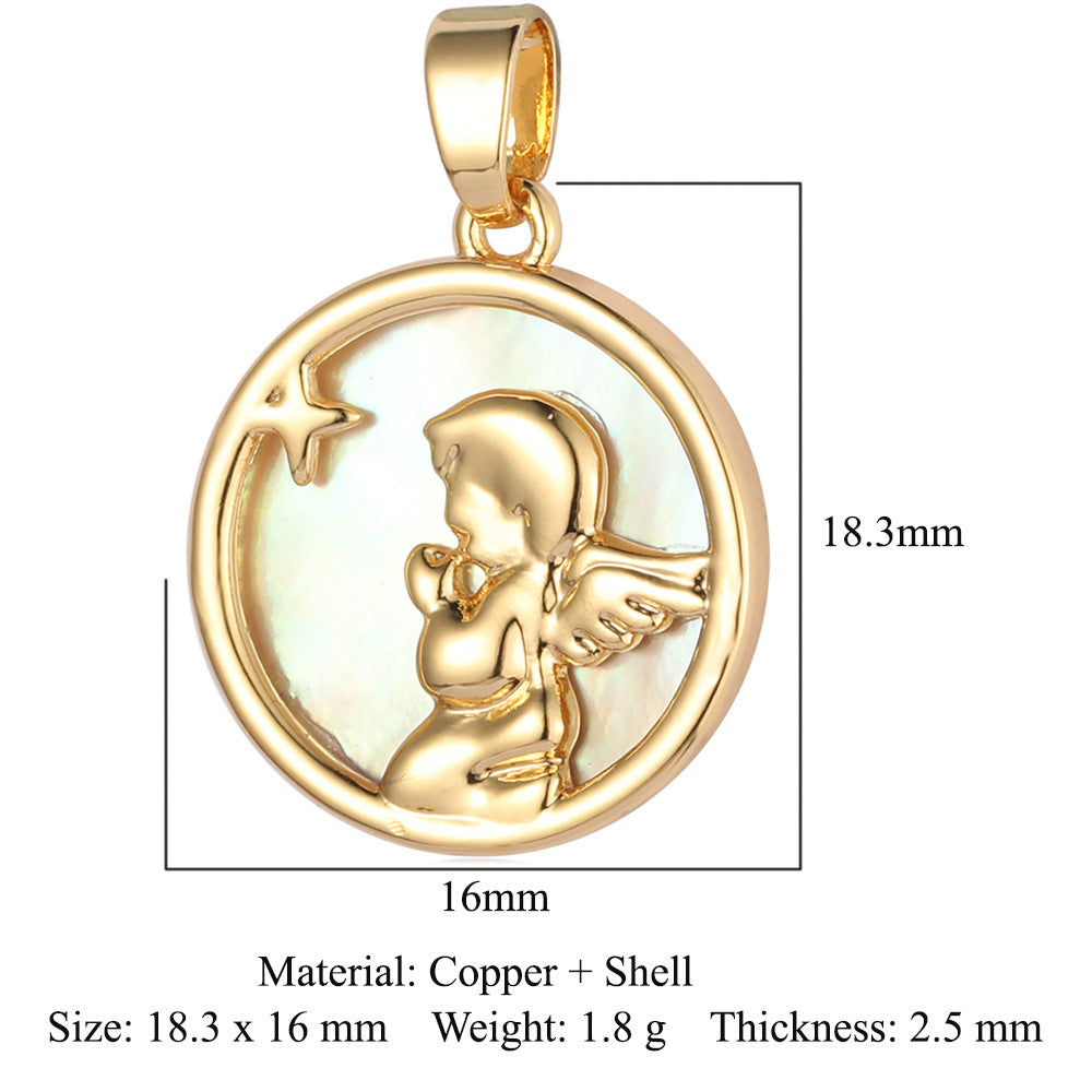Zircon Ornament Oval Rhombus Round Sun Pendants