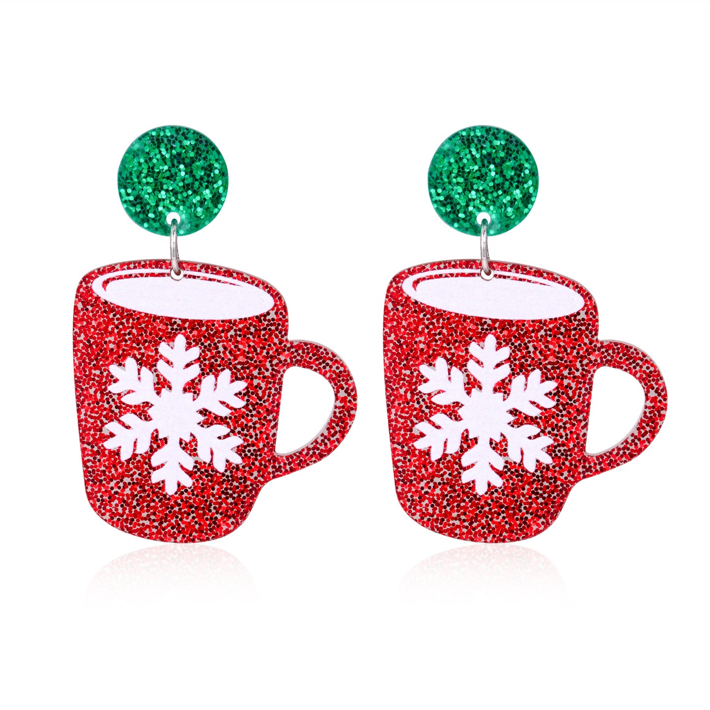 Christmas Female Creative Fashion Dripping Oil Tree Earrings