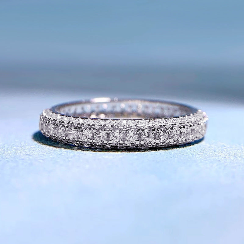 Jewelry Sier Fashion Simple Series Zircon Rings