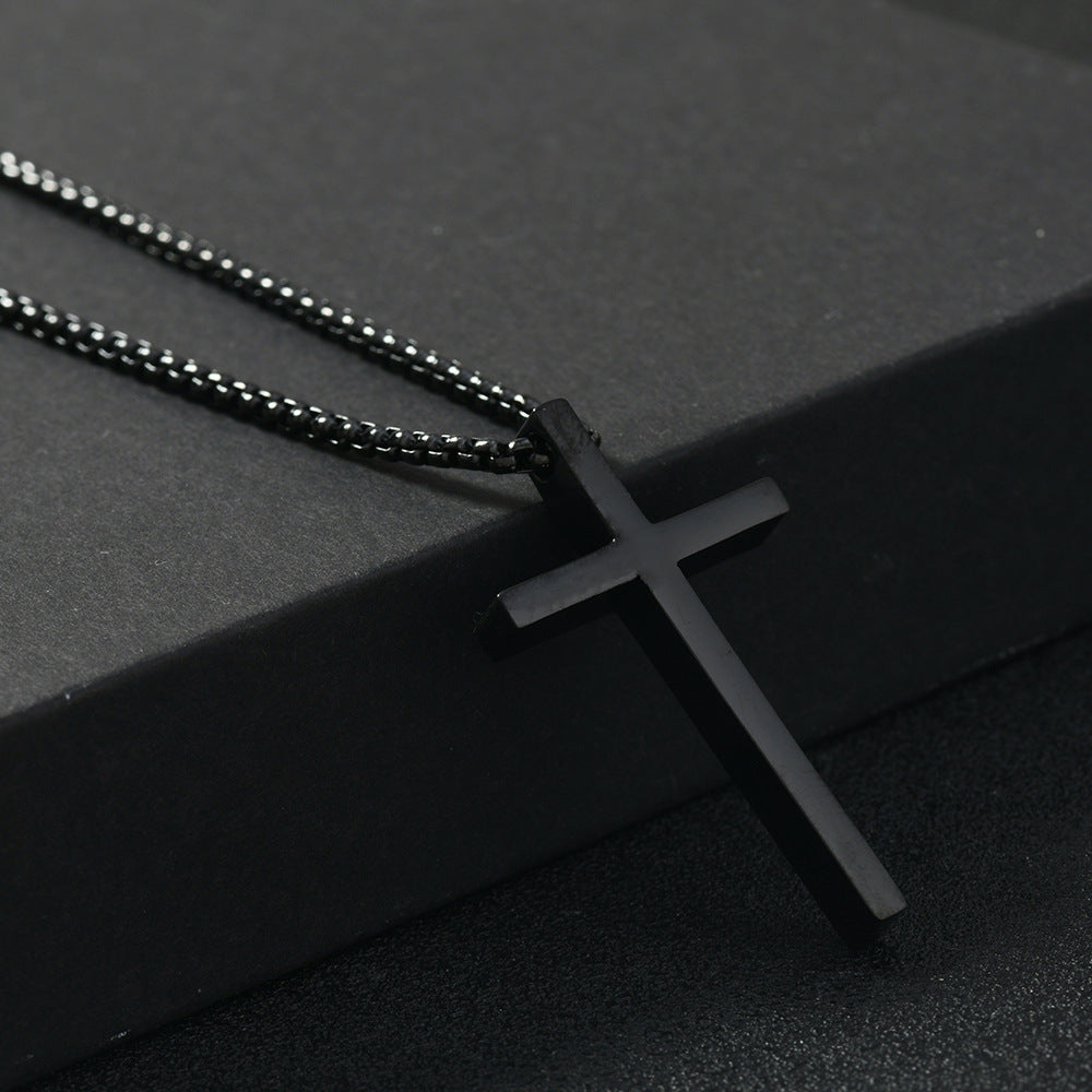 Men's Stainless Steel Ornament Cross Titanium Hip Pendants
