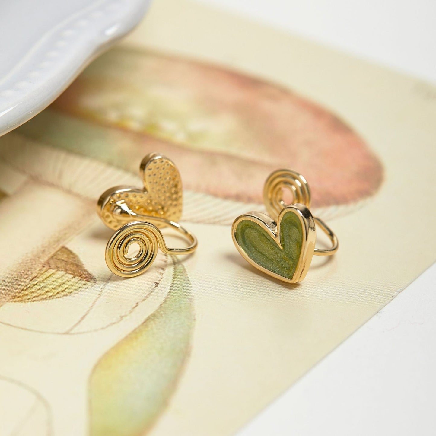 Ear Fresh Exquisite Oil Painting Feeling Clips No Earrings