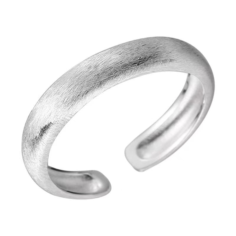 Sterling Sier Brushed Combination Stacked Mixed Rings