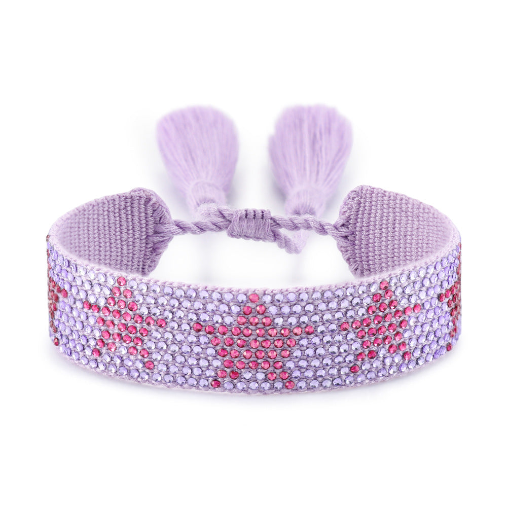 Star Woven Creative Full Diamond Handmade Bracelets