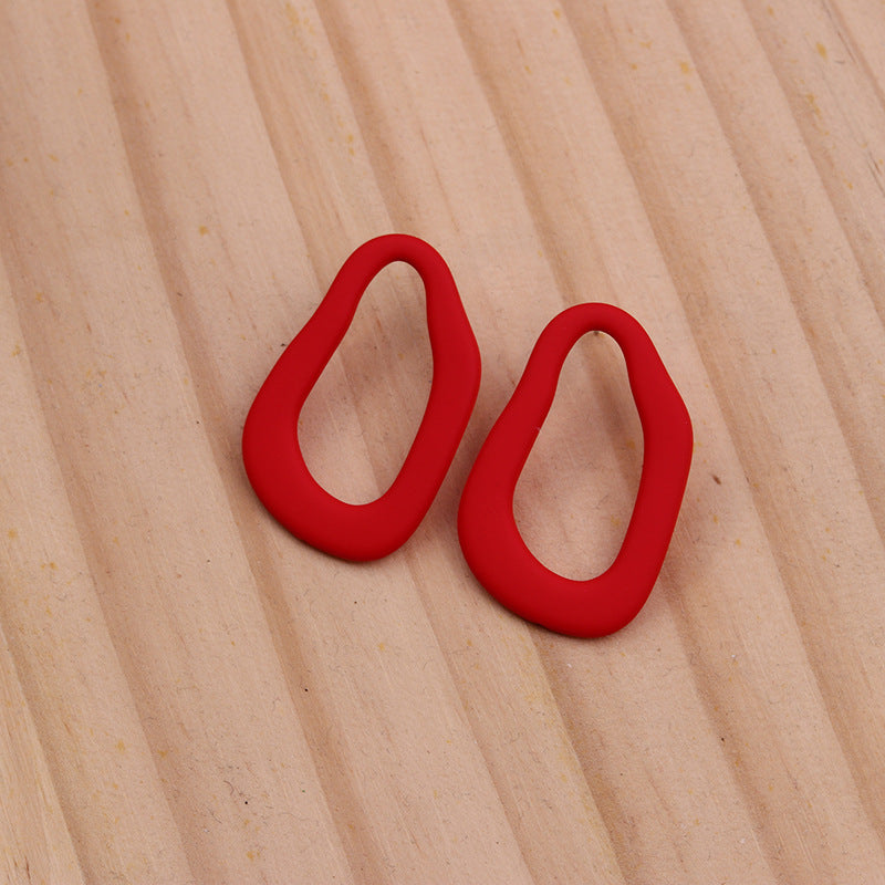 Women's Hollow Irregular Ear Acrylic Personality Simple Earrings