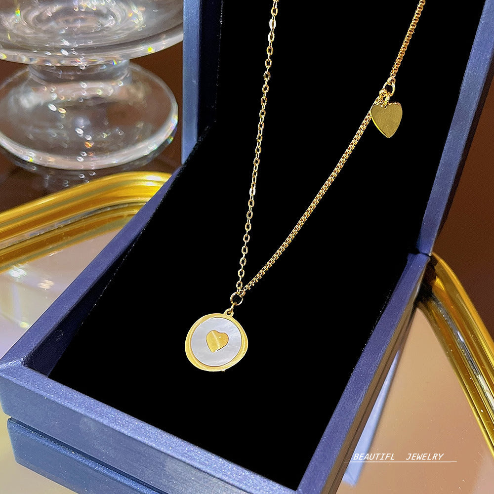 Women's Bow Zircon Clavicle Chain Titanium Steel Necklaces