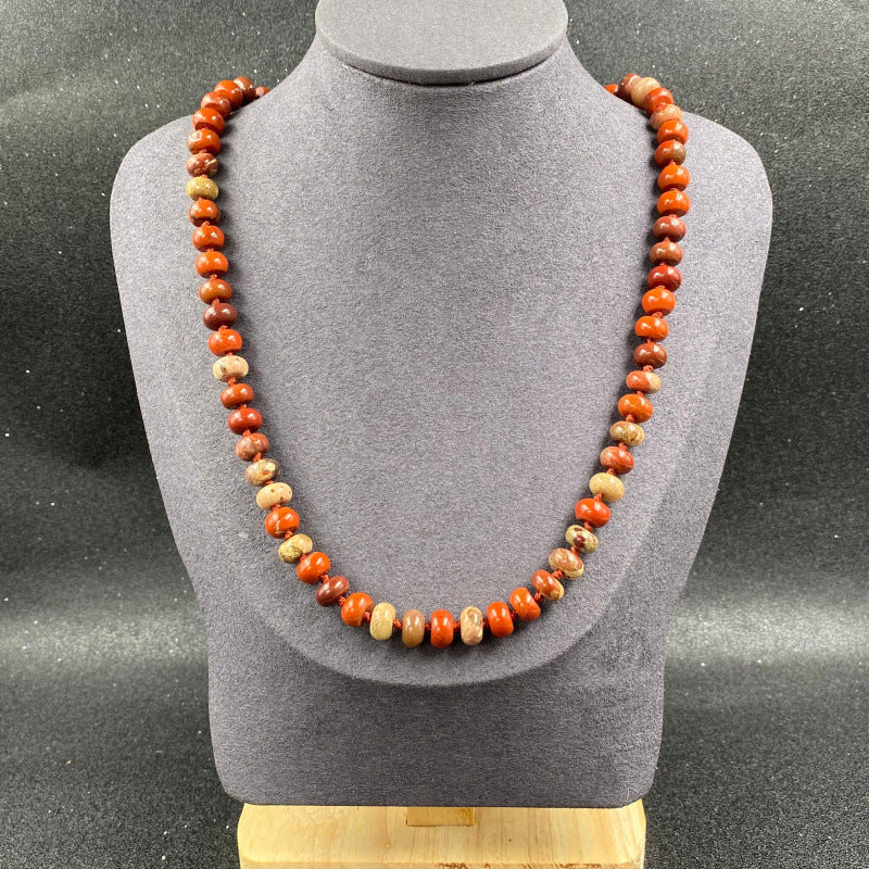 Crystal Agate Colorful Hollow Bead Abacus Necklaces