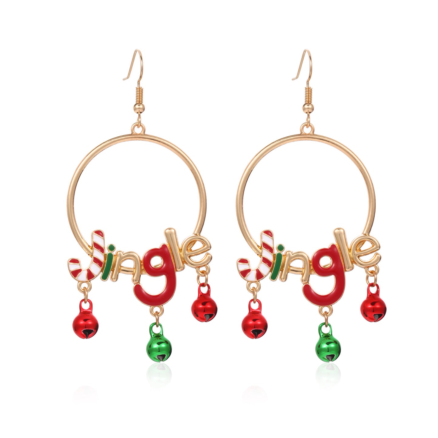 Christmas Female Creative Fashion Dripping Oil Tree Earrings