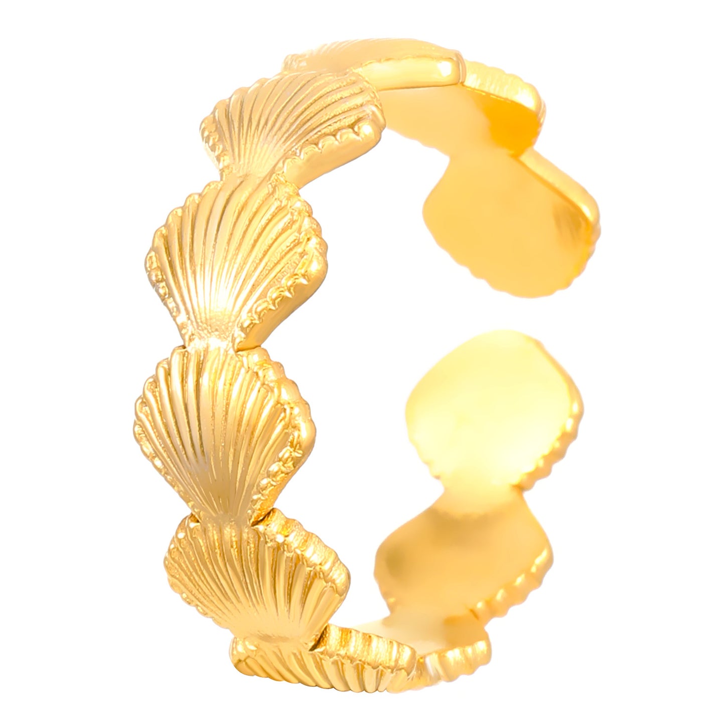 Female Starfish Sea Shell Ginkgo Leaf Ocean Rings