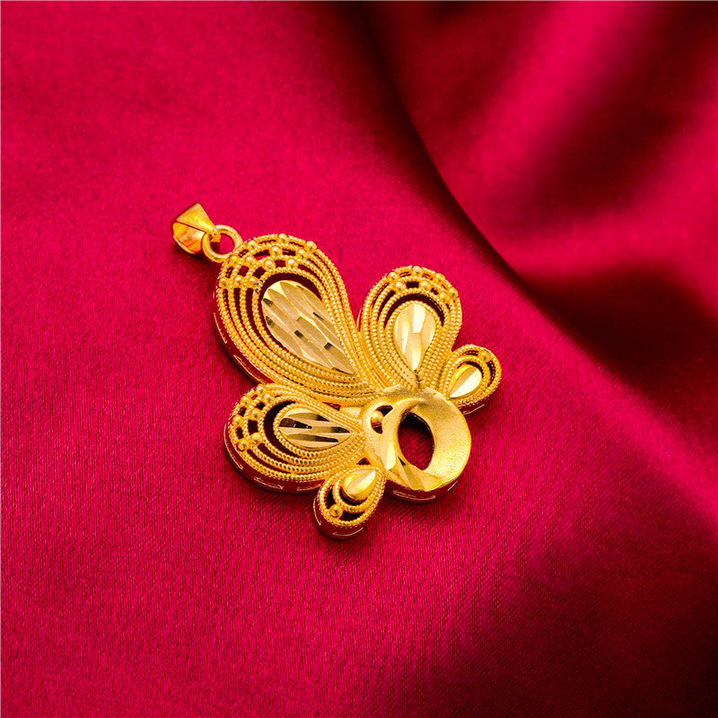Brass Gold-plated Gourd Water Drop Abacus Pendants
