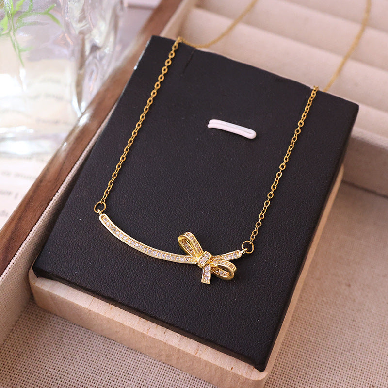Flower Titanium Steel Female Summer Wild Necklaces