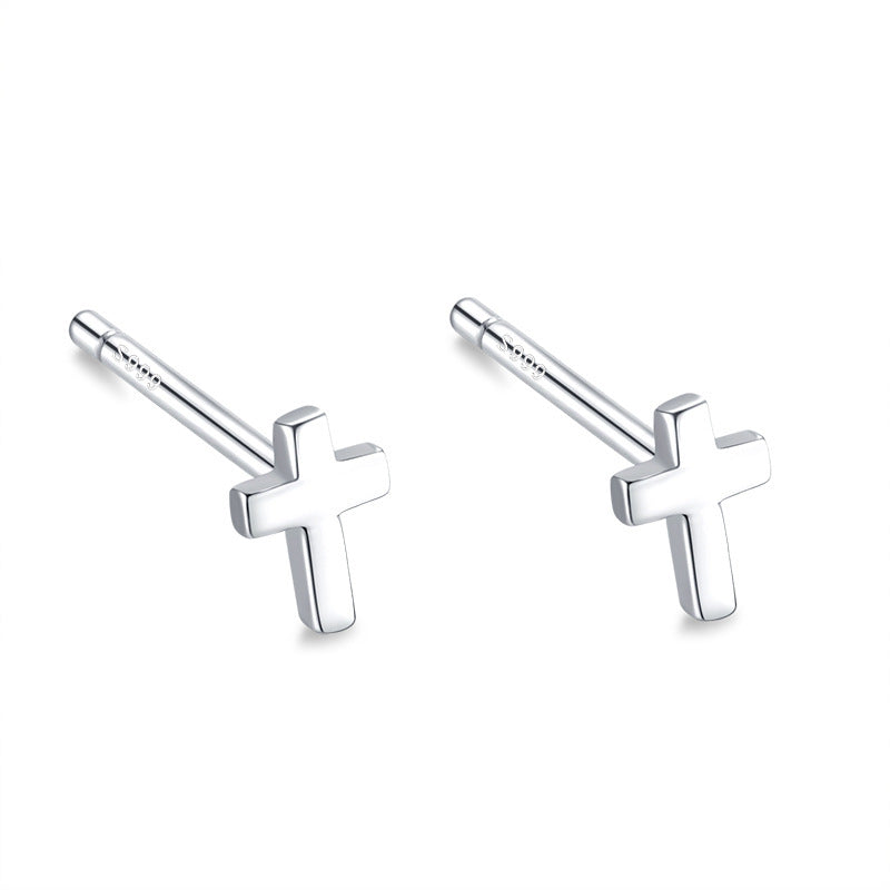 Women's Ear Sterling Compact Mini Double-headed Bar Bone Earrings