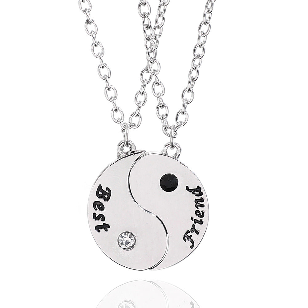Dripping Oil Stitching Pattern Fashion Simple Necklaces