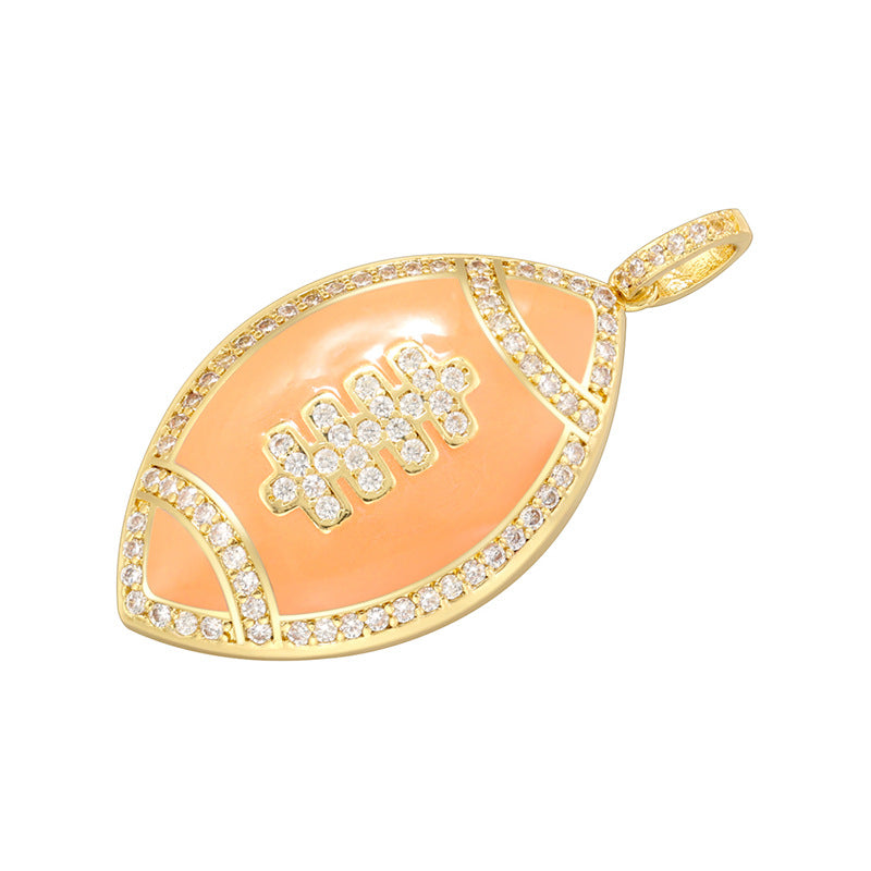Niche Creative Inlaid Zirconium Oval Spherical Pendants