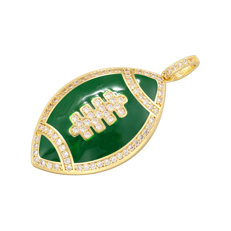 Niche Creative Inlaid Zirconium Oval Spherical Pendants