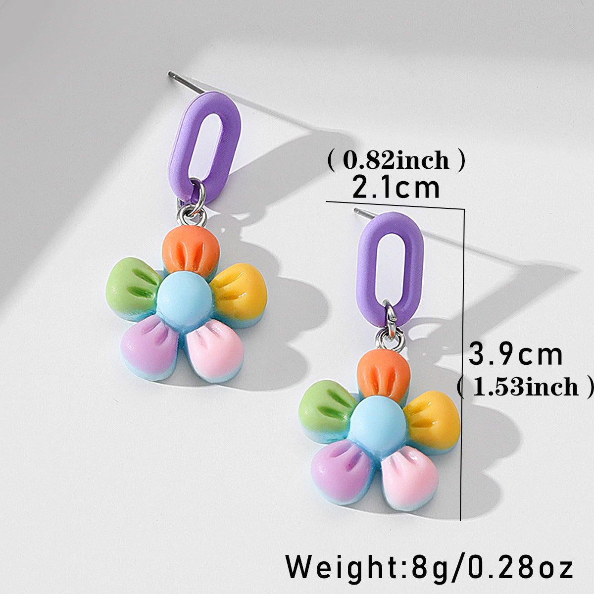Fashion Design Candy Color Chain Female Dopamine Rings