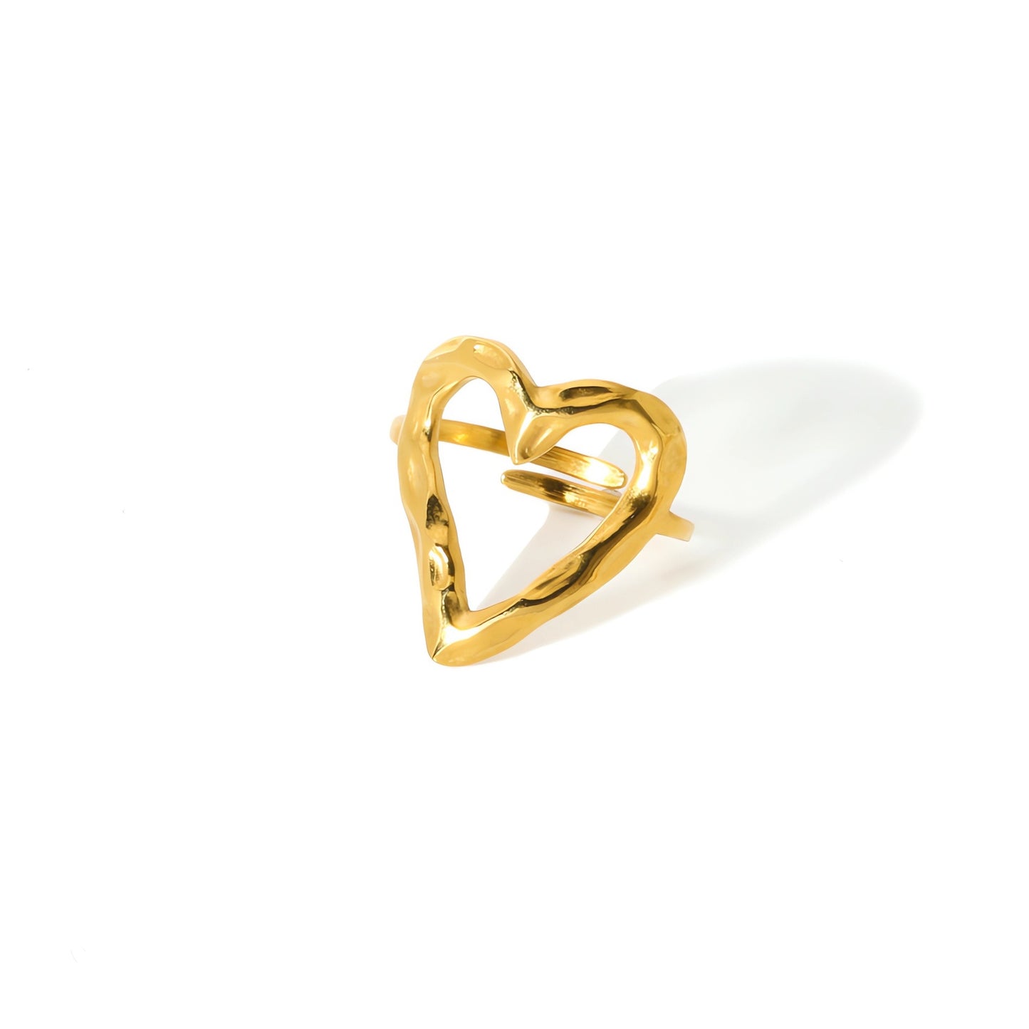 Titanium Steel Gold-plated Geometric Advanced Stainless Rings